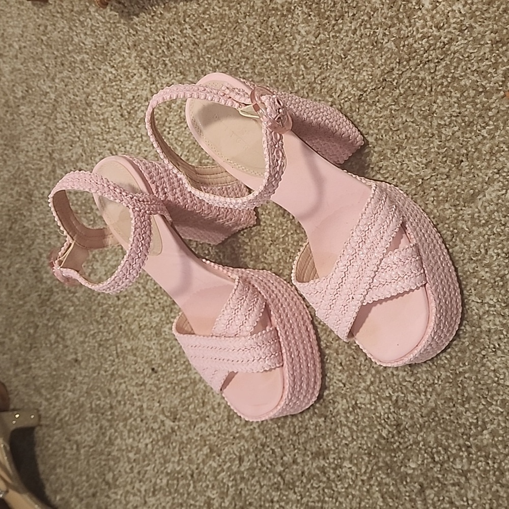 ASOS Pink Platform Heeled Sandal